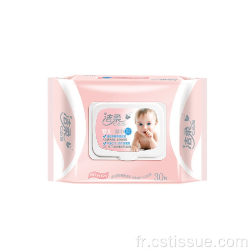 Soins de bébé non tissés doux 30 pièces Wipes humides